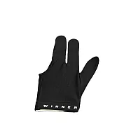 WINNER勝利者 高級三指包指撞球/台球手套(左右通用)ONE SIZE 黑色