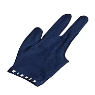 WINNER勝利者 高級三指包指撞球手套(左右通用)ONE SIZE 深藍