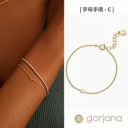 【Gorjana】Wilder Mini系列 專屬迷你字母縮寫手鍊|多款可選 字母手鍊-C