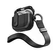 MAGEASY Odyssey with Wrist Strap 抗衝擊磁扣手繩耳機殼 AirPods 4-金屬黑