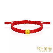 今生金飾 巧金虎手繩 黃金串珠手繩 大人手圍約16-18公分