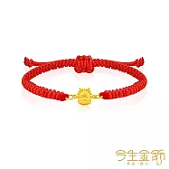 今生金飾 QQ龍-好運 黃金串珠手繩 大人手圍約16-18公分