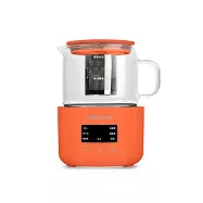 ko komo 304不鏽鋼濾網養生萃取壺/快煮壺450ml KM-207 夕陽橙