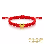 今生金飾 鎖住幸福手繩 黃金串珠手繩 大人手圍約16-18公分