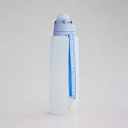 【仁舟淨塑】捲捲矽水瓶3.0 (附吸管)_1000ml 單入組 (水壺/隨行杯/環保水瓶) 沁藍