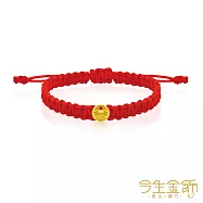 今生金飾 牽金牛手繩 黃金串珠手繩 大人手圍約16-18公分