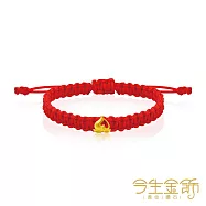 今生金飾 桃好運手繩 黃金串珠手繩 小孩手圍約12-13公分