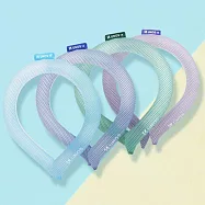 UNOS 冰絲涼感環- 四色男女任選(格紋)- 寧靜紫M