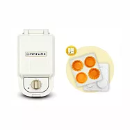 MATURE美萃 陶瓷熱壓三明治鬆餅機-二色可選 CY-1625 奶油白