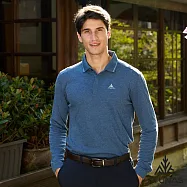 【ATUNAS 歐都納】男款羊毛長袖POLO衫/排汗透氣/大尺碼A1PS2552M- L 靛藍