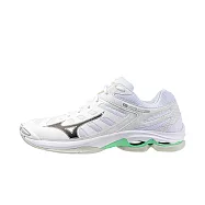 Mizuno 美津濃 Wave Voltage 2 [V1GA246016] 男 排球鞋 包覆 回彈 白 黑 22.5cm 白/黑