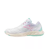 Mizuno 美津濃 Wave Fang 2 [71GA231340] 男女 排球鞋 寬楦 包覆 回彈 白 綠 24.5cm 白/綠