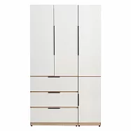 IDEA-MIT面白4X7尺升級耐磨四開三抽收納衣櫃+側邊櫃