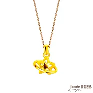 J&rsquo;code真愛密碼金飾 星夢硬金墜子-小 送白鋼項鍊