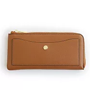 【日本 Legato Largo】12卡超薄輕量皮革長夾 -駝色