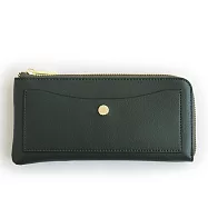 【日本 Legato Largo】12卡超薄輕量皮革長夾 -黑色