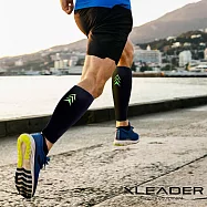 【Leader X】台灣製 石墨烯涼感反光小腿套 男款 運動 登山 健身 一雙入 (三色任選) 綠色
