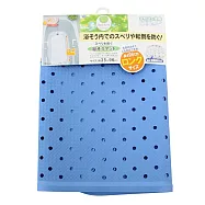 日本WAKO 長型浴缸止滑墊 洗澡防滑墊 吸盤腳踏墊 浴室地墊 35x96cm 1入 藍色