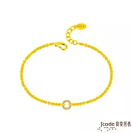 J&rsquo;code真愛密碼金飾 緣份(桂花鍊)黃金手鍊