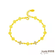 J&rsquo;code真愛密碼金飾 小亮花黃金手鍊