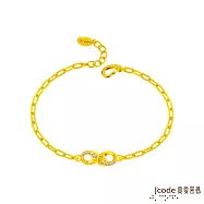 J’code真愛密碼金飾 無限交織硬金手鍊