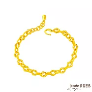 J’code真愛密碼金飾 經典雋永硬金手鍊