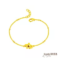 J’code真愛密碼金飾 星夢硬金手鍊-小