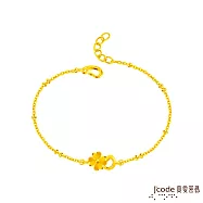 J’code真愛密碼金飾 幸福降臨硬金手鍊-小