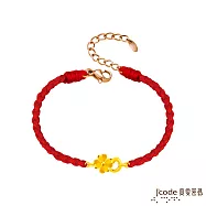 J’code真愛密碼金飾 幸福降臨硬金編織手鍊-小