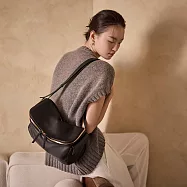 ZODENCE TARA進口真皮垂墜感肩背方包 黑