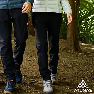 【ATUNAS 歐都納】女款刷毛抗風保暖輕量長褲/大尺碼/小尺碼A6PA2532W- XS 黑