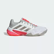 Adidas 愛迪達 Barricade 13 W [IH2967] 女 網球鞋 運動鞋 訓練鞋 穩定 抗扭 白灰 螢紅
