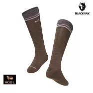 BLACKYAK 女 美麗諾羊毛及膝襪 24 咖啡棕