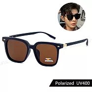 【SUNS】時尚方框墨鏡 Polarized偏光墨鏡 潮流明星款 顯小臉 輕量/防眩光/遮陽/抗UV400 S2034 墨茶棕