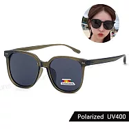 【SUNS】時尚圓框墨鏡 Polarized偏光墨鏡 潮流明星款 顯小臉 輕量/防眩光/遮陽/抗UV400 S2018 橄欖綠