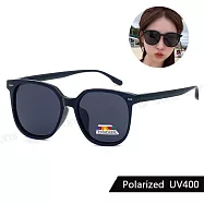 【SUNS】時尚圓框墨鏡 Polarized偏光墨鏡 潮流明星款 顯小臉 輕量/防眩光/遮陽/抗UV400 S2018 極夜黑