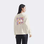 The North Face W BOX LOGO CREW GRAPHIC - AP 女圓領套頭衫-NF0A8F0XQLI L 米白色