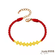 J’code真愛密碼金飾 蕾絲香頌硬金編織手鍊