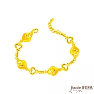 J’code真愛密碼金飾 甜蜜牽絆硬金手鍊