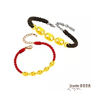 J’code真愛密碼金飾 豬你相戀硬金編織成對手鍊