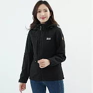 【遊遍天下】女款GlobeTex防水防風保暖刷毛軟殼外套(GJ23050) 2XL 曜岩黑