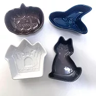 Le Creuset 萬聖節系列 迷你醬料碟組 前菜碟 4入 城堡/女巫帽/黑貓/南瓜
