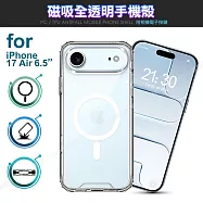City Boss iPhone 17 Air 6.5 5D超越美型透明磁吸殼-附相機電子按鍵 單一