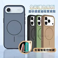 全彩撞色系列 iPhone 17 Air 磨砂膚感磁吸軍規手機殼 奶茶棕