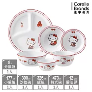 【美國康寧 CORELLE】Hello Kitty 全套餐具六件收藏組