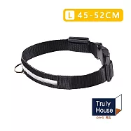 【Truly House】可調節發光寵物項圈 三段燈源 電池款 光源穩定 清晰 警示 L號