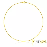 【Just Gold 鎮金店】18K金 圓型斗元鍊MN(18吋)