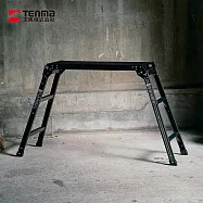 【日本天馬】輕量鋁合金折疊工作平台/洗車梯(三層)- 時尚黑