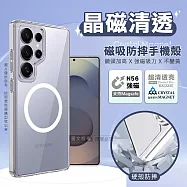 晶磁清透 三星 Galaxy S25 Ultra 抗發黃保護殼 磁吸防摔手機殼(透明)