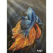 【玲廊滿藝】曾啟文-浪漫礦砂系列-閃耀的鬥士40x30cm